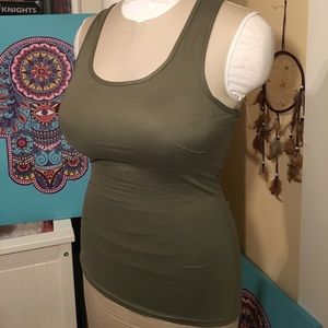 Olive green tank top